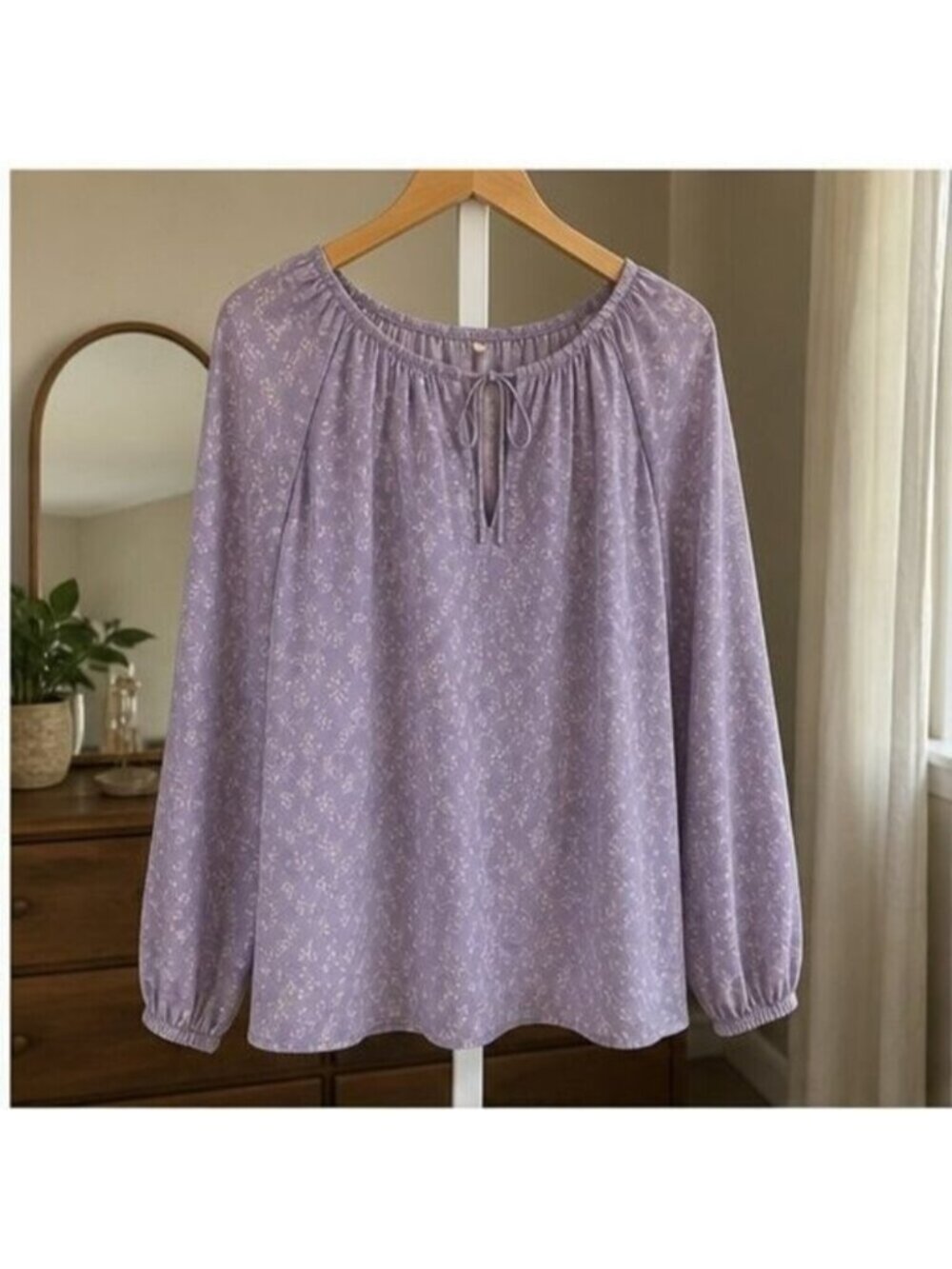 Cream Smocked Top